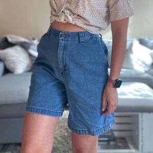 Lee Riders Casuals Blue Wash Mom Shorts